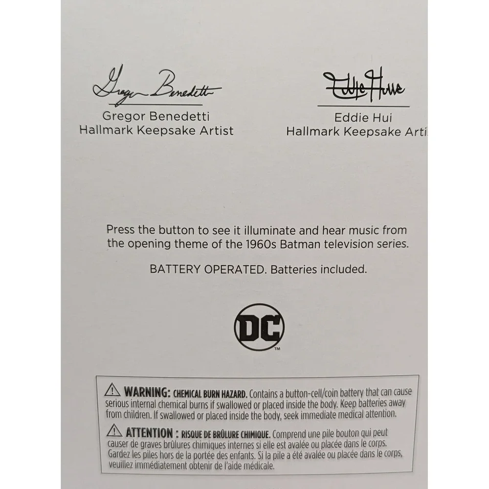 2023 Hallmark Keepsake Ornament‎ BATMAN & ROBIN FUNKO POP! Magic Light & Sound